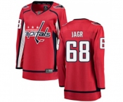 Women Washington Capitals #68 Jaromir Jagr Fanatics Branded Red Home Breakaway NHL Jersey