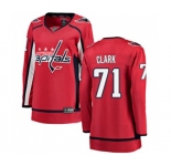 Women Washington Capitals #71 Kody Clark Fanatics Branded Red Home Breakaway NHL Jersey