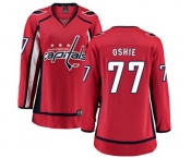 Women Washington Capitals #77 T.J. Oshie Fanatics Branded Red Home Breakaway NHL Jersey