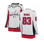 Women Washington Capitals #83 Jay Beagle Fanatics Branded White Away Breakaway NHL Jersey