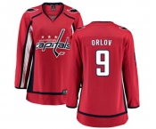 Women Washington Capitals #9 Dmitry Orlov Fanatics Branded Red Home Breakaway NHL Jersey