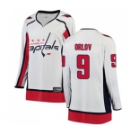 Women Washington Capitals #9 Dmitry Orlov Fanatics Branded White Away Breakaway NHL Jersey