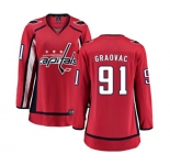 Women Washington Capitals #91 Tyler Graovac Fanatics Branded Red Home Breakaway NHL Jersey