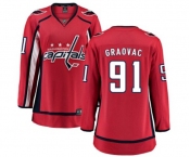 Women Washington Capitals #91 Tyler Graovac Fanatics Branded Red Home Breakaway NHL Jersey