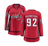Women Washington Capitals #92 Evgeny Kuznetsov Fanatics Branded Red Home Breakaway NHL Jersey