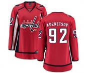 Women Washington Capitals #92 Evgeny Kuznetsov Fanatics Branded Red Home Breakaway NHL Jersey