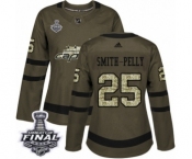Women's Adidas Washington Capitals #25 Devante Smith-Pelly Authentic Green Salute to Service 2018 Stanley Cup Final NHL Jersey