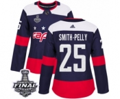 Women's Adidas Washington Capitals #25 Devante Smith-Pelly Authentic Navy Blue 2018 Stadium Series 2018 Stanley Cup Final NHL Jersey