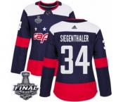 Women's Adidas Washington Capitals #34 Jonas Siegenthaler Authentic Navy Blue 2018 Stadium Series 2018 Stanley Cup Final NHL Jersey