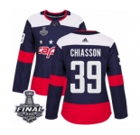 Women's Adidas Washington Capitals #39 Alex Chiasson Authentic Navy Blue 2018 Stadium Series 2018 Stanley Cup Final NHL Jersey