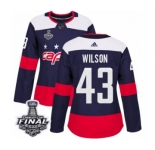 Women's Adidas Washington Capitals #43 Tom Wilson Authentic Navy Blue 2018 Stadium Series 2018 Stanley Cup Final NHL Jersey