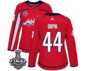 Women's Adidas Washington Capitals #44 Brooks Orpik Authentic Red Home 2018 Stanley Cup Final NHL Jersey