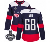 Women's Adidas Washington Capitals #68 Jaromir Jagr Authentic Navy Blue 2018 Stadium Series 2018 Stanley Cup Final NHL Jersey