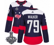 Women's Adidas Washington Capitals #79 Nathan Walker Authentic Navy Blue 2018 Stadium Series 2018 Stanley Cup Final NHL Jersey