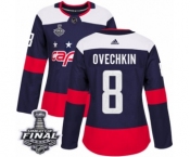 Women's Adidas Washington Capitals #8 Alex Ovechkin Authentic Navy Blue 2018 Stadium Series 2018 Stanley Cup Final NHL Jersey