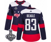Women's Adidas Washington Capitals #83 Jay Beagle Authentic Navy Blue 2018 Stadium Series 2018 Stanley Cup Final NHL Jersey