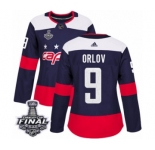 Women's Adidas Washington Capitals #9 Dmitry Orlov Authentic Navy Blue 2018 Stadium Series 2018 Stanley Cup Final NHL Jersey