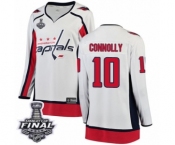 Women's Washington Capitals #10 Brett Connolly Fanatics Branded White Away Breakaway 2018 Stanley Cup Final NHL Jersey