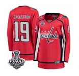Women's Washington Capitals #19 Nicklas Backstrom Fanatics Branded Red Home Breakaway 2018 Stanley Cup Final NHL Jersey