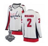 Women's Washington Capitals #2 Matt Niskanen Fanatics Branded White Away Breakaway 2018 Stanley Cup Final NHL Jersey