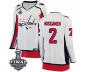 Women's Washington Capitals #2 Matt Niskanen Fanatics Branded White Away Breakaway 2018 Stanley Cup Final NHL Jersey