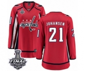 Women's Washington Capitals #21 Lucas Johansen Fanatics Branded Red Home Breakaway 2018 Stanley Cup Final NHL Jersey