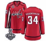 Women's Washington Capitals #34 Jonas Siegenthaler Fanatics Branded Red Home Breakaway 2018 Stanley Cup Final NHL Jersey