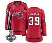 Women's Washington Capitals #39 Alex Chiasson Fanatics Branded Red Home Breakaway 2018 Stanley Cup Final NHL Jerse