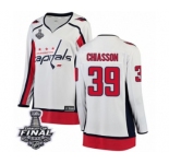 Women's Washington Capitals #39 Alex Chiasson Fanatics Branded White Away Breakaway 2018 Stanley Cup Final NHL Jersey
