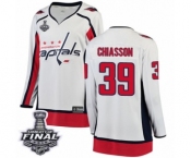 Women's Washington Capitals #39 Alex Chiasson Fanatics Branded White Away Breakaway 2018 Stanley Cup Final NHL Jersey