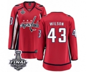 Women's Washington Capitals #43 Tom Wilson Fanatics Branded Red Home Breakaway 2018 Stanley Cup Final NHL Jersey