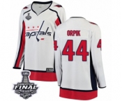 Women's Washington Capitals #44 Brooks Orpik Fanatics Branded White Away Breakaway 2018 Stanley Cup Final NHL Jersey