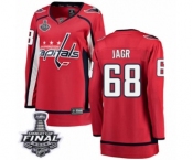 Women's Washington Capitals #68 Jaromir Jagr Fanatics Branded Red Home Breakaway 2018 Stanley Cup Final NHL Jersey