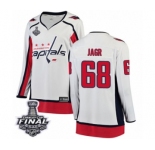 Women's Washington Capitals #68 Jaromir Jagr Fanatics Branded White Away Breakaway 2018 Stanley Cup Final NHL Jersey