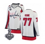 Women's Washington Capitals #77 T.J. Oshie Fanatics Branded White Away Breakaway 2018 Stanley Cup Final NHL Jersey