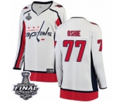 Women's Washington Capitals #77 T.J. Oshie Fanatics Branded White Away Breakaway 2018 Stanley Cup Final NHL Jersey