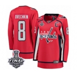 Women's Washington Capitals #8 Alex Ovechkin Fanatics Branded Red Home Breakaway 2018 Stanley Cup Final NHL Jersey