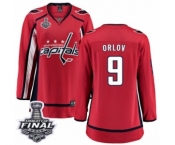 Women's Washington Capitals #9 Dmitry Orlov Fanatics Branded Red Home Breakaway 2018 Stanley Cup Final NHL Jersey