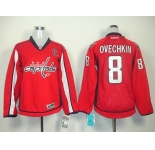 women nhl jerseys washington capitals #8 alex ovechkin red[C]