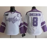 women nhl jerseys washington capitals #8 alex ovechkin white