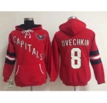 women nhl jerseys washington capitals #8 ovechkin red[pullover hooded sweatshirt]