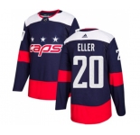 Youth Adidas Washington Capitals #20 Lars Eller Authentic Navy Blue 2018 Stadium Series NHL Jersey