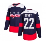 Youth Adidas Washington Capitals #22 Madison Bowey Authentic Navy Blue 2018 Stadium Series NHL Jersey