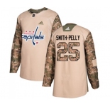 Youth Adidas Washington Capitals #25 Devante Smith-Pelly Authentic Camo Veterans Day Practice NHL Jersey
