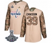 Youth Adidas Washington Capitals #39 Alex Chiasson Authentic Camo Veterans Day Practice 2018 Stanley Cup Final Champions NHL Jersey