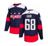 Youth Adidas Washington Capitals #68 Jaromir Jagr Authentic Navy Blue 2018 Stadium Series NHL Jersey
