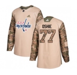 Youth Adidas Washington Capitals #77 T.J. Oshie Authentic Camo Veterans Day Practice NHL Jersey
