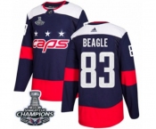 Youth Adidas Washington Capitals #83 Jay Beagle Authentic Navy Blue 2018 Stadium Series 2018 Stanley Cup Final Champions NHL Jersey