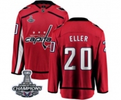 Youth Washington Capitals #20 Lars Eller Fanatics Branded Red Home Breakaway 2018 Stanley Cup Final Champions NHL Jersey