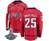 Youth Washington Capitals #25 Devante Smith-Pelly Fanatics Branded Red Home Breakaway 2018 Stanley Cup Final Champions NHL Jersey